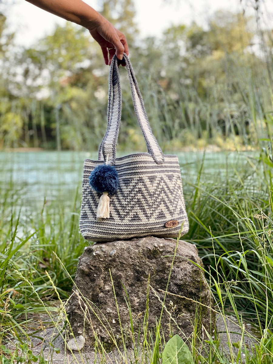 Ročna pletena torbica za na plažo Playa od Ta'Shi